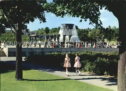 Oslo Norwegen Vigeland sculpture park with the Fountain Kat. Oslo