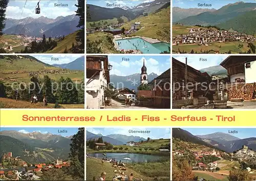 Serfaus Tirol Sonnenterrasse Ladis Fiss  Kat. Serfaus