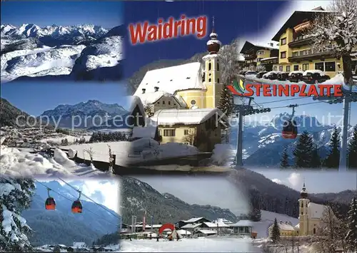 Waidring Tirol skiparadies Steinplatte Seilbahn Kat. Waidring