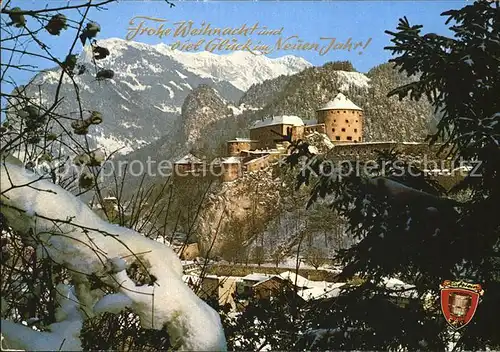 Kufstein Tirol mit Festung und Kaisergebirge Kat. Kufstein