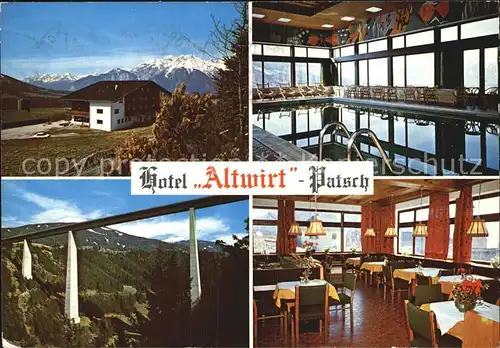Patsch Hotel Altwirt Restaurant Hallenbad Kat. Patsch