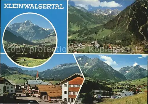 Kleinwalsertal Fliegeraufnahme Ortspartie Kat. Oesterreich