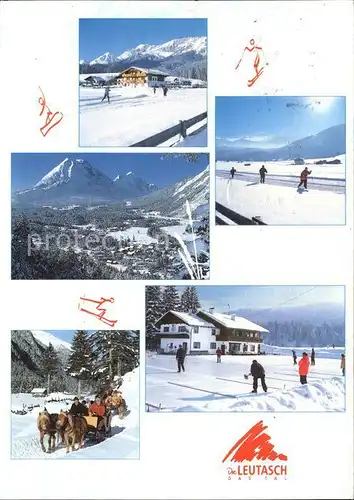 Leutasch Skigebiet Pferdeschlitten Kat. Leutasch Tirol