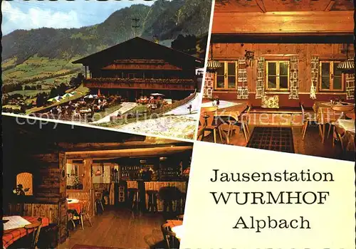 Alpbach Jausenstation Wurmhof  Kat. Alpbach