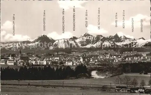 Leutasch mit Allgaeuer Alpen Kat. Leutasch Tirol