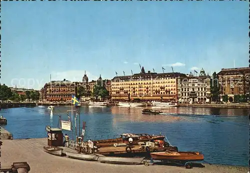 Stockholm Motiv fran Stroemmen med Grand Hotel Kat. Stockholm