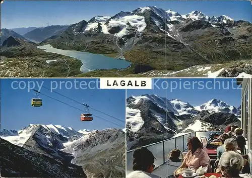 Piz Lagalb Lago Bianco Lago Nero Berninagruppe Seilbahn Kat. Piz Lagalb