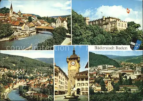 Baden AG Schloss Schartenfels Stadtturm  Kat. Baden