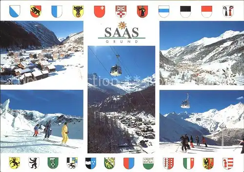 Saas Grund Seilbahn Skigebiet Kat. Saas Grund