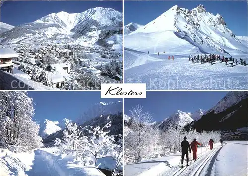 Klosters GR mit Aelpelti Skigebiet Gotschnagrat Casanna Kat. Klosters