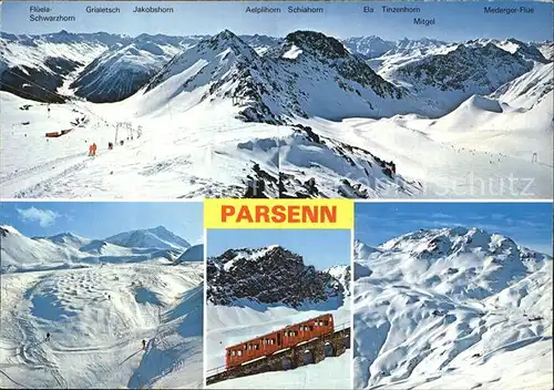 Davos Parsenn GR Skigebiet Bergbahn Kat. Davos