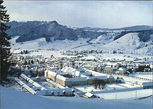 Einsiedeln SZ Panorama Winter Kat. Einsiedeln