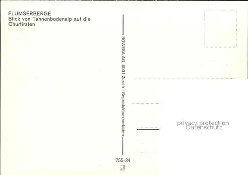 Flumserberge Blick von Tannenbodenalp auf die Churfirsten Kat. Flumserberg Bergheim