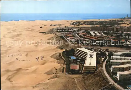 Playa del Ingles Gran Canaria Fliegeraufnahme Apartamentos Santa Monica Kat. San Bartolome de Tirajana