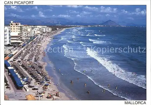 Can Picafort Mallorca Fliegeraufnahme Strand Kat. Spanien