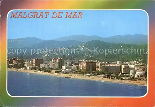 Malgrat de Mar Fliegeraufnahme Strandpartie Kat. Malgrat de Mar