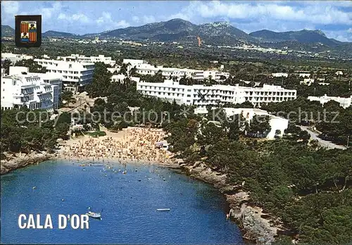 Cala d Or Fliegeraufnahme Strand Bucht Kat. Mallorca