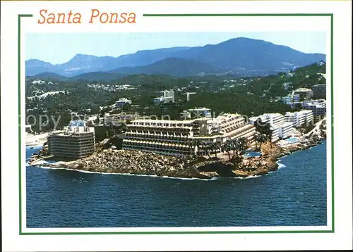 Santa Ponsa Mallorca Islas Baleares Fliegeraufnahme mit Hotels Kat. Calvia