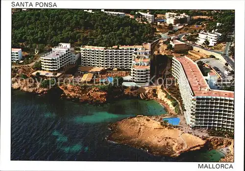 Santa Ponsa Mallorca Islas Baleares Fliegeraufnahme mit Hotelanlagen Kat. Calvia