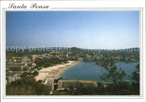 Santa Ponsa Mallorca Islas Baleares Fliegeraufnahme mit Strand Kat. Calvia