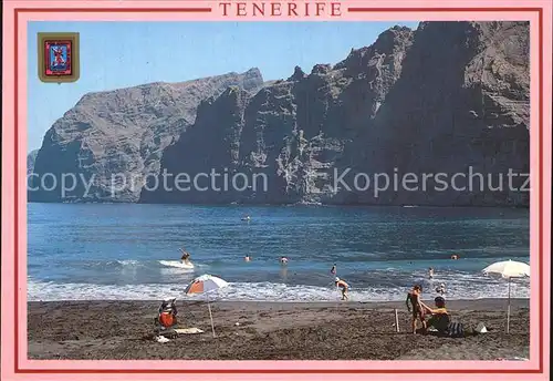 Tenerife Strand Klippen Kat. Islas Canarias Spanien