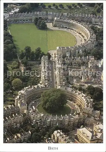 Bath UK Aerial view of the Royal Crescent and Circus Kat. Bath North East Somerset