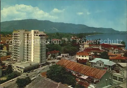 Penang Fliegeraufnahme Hotel Continental und Hotel Malaysia Kat. Penang