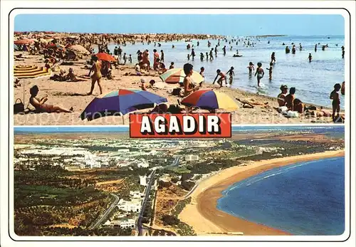 Agadir Strand Fliegeraufnahme Kat. Agadir