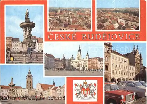 Ceske Budejovice Altstadt Brunnen Fliegeraufnahme Kat. Budweis Ceske Budejovice