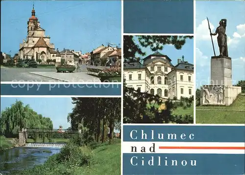 Chlumec Cidlinou Chlumetz Zidlina Denkmal Kirche Partie am Fluss Kat. Tschechische Republik