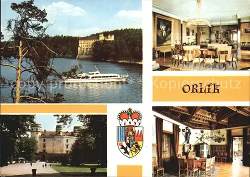 Orlik Partie am See Schloss Kat. Tschechische Republik