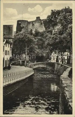 Muenstereifel Bad Partie an der Burg Kneippbad Kat. Bad Muenstereifel