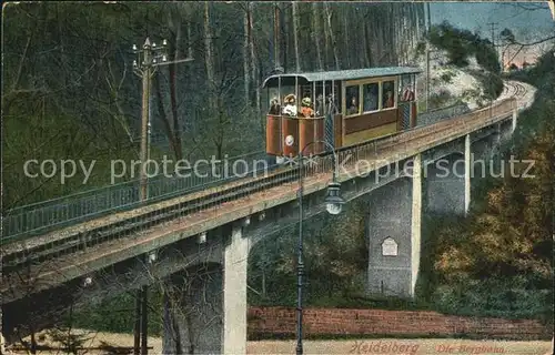 Heidelberg Neckar Bergbahn Kat. Heidelberg