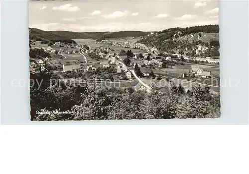 Strassberg Hohenzollern Panorama Kat. Strassberg