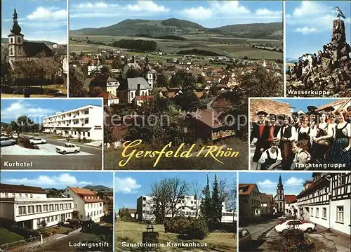 Gersfeld Rhoen Trachtengruppe Wasserkuppe Kurhotel Ludwigsstift Kat. Gersfeld (Rhoen)
