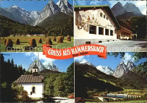 Hammersbach Grainau Zugspitzgruppe Erholungsheim Waxsteine Zugspitzbahn Kat. Grainau