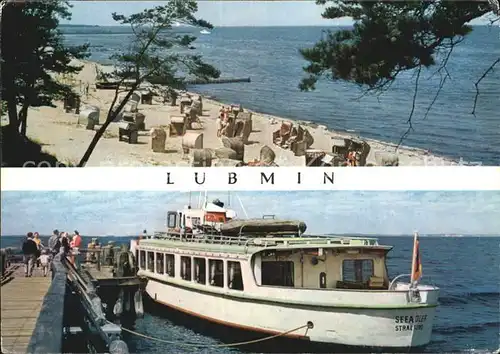 Lubmin Ostseebad Strand Personenschiff Seeadler Kat. Lubmin