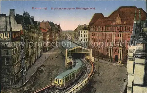 Hamburg Hochbahnstrecke Roedingsmarkt Kat. Hamburg