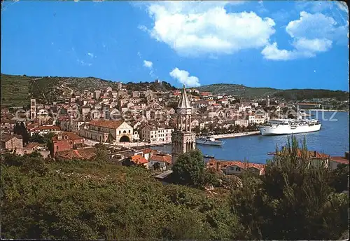 Hvar Teilansicht mit Hafen Kat. Kroatien