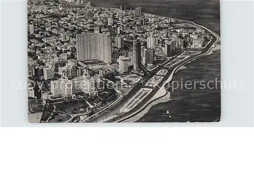 Habana Havana Ocean front with the Malecon and Main Plaza Fliegeraufnahme Kat. Havana