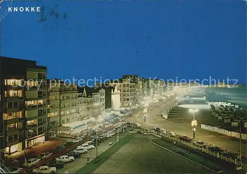 Knokke West Vlaanderen Albertstrand Nachtaufnahme Kat. 