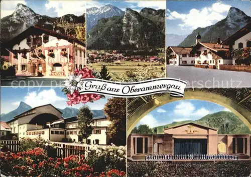 Oberammergau Pilatushaus Kofel Passionsspielhaus  Kat. Oberammergau