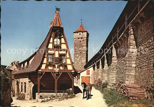 Rothenburg Tauber Alte Schmiede an der Schuett Kat. Rothenburg ob der Tauber