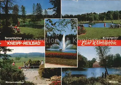 Woerishofen Bad Kneipp Heilbad Wassertretanlage Kurpark Weiher Waldsee Sonnenbuechlsee Kat. Bad Woerishofen