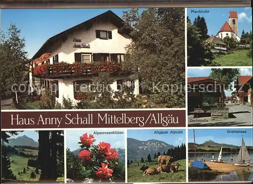 Mittelberg Oy Haus Anny Schall Doppelkarte Kat. Oy Mittelberg