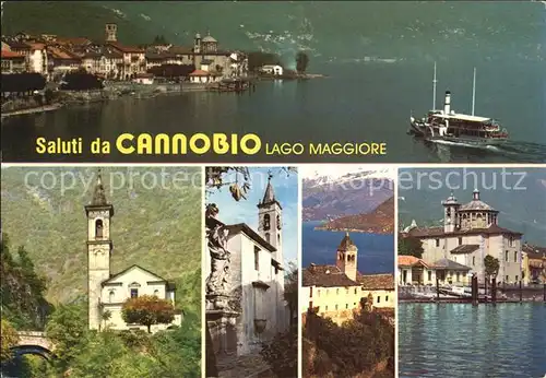 Cannobio Lago Maggiore Kapelle Kirche Panorama Kat. Italien