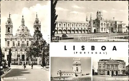 Lisboa Basilika Estrela Mosteiro dos Jeronimoa Camara Minicipal  Kat. Portugal