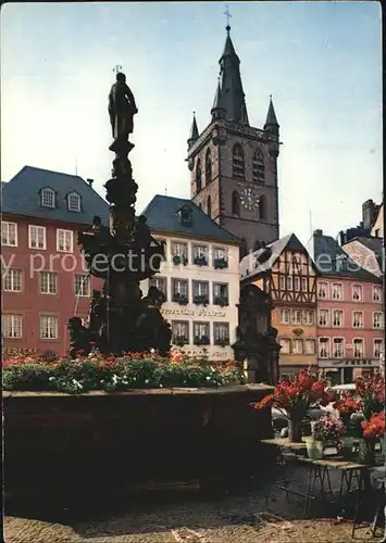 Trier Marktbrunnen St Gangolf Kirche Kat. Trier