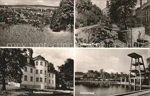 Markneukirchen Gewerbemuseum Schwimmbad Thaelmann Platz Kat. Markneukirchen