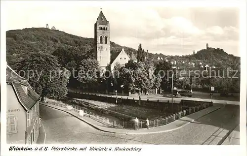 Weinheim Bergstrasse Peterskirche Windeck Wachenburg Kat. Weinheim